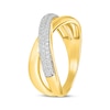 Thumbnail Image 2 of Diamond Crossover Fashion Ring 1/4 ct tw 10K Yellow Gold