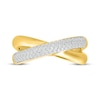 Thumbnail Image 4 of Diamond Crossover Fashion Ring 1/4 ct tw 10K Yellow Gold