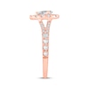 Thumbnail Image 2 of Lab-Grown Diamonds by KAY Pear-Shaped Halo Engagement Ring 1 ct tw 14K Rose Gold