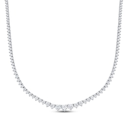 Lab-Grown Diamonds by KAY Riviera Necklace 4 ct tw 14K White Gold 16&quot;