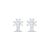 Thumbnail Image 2 of Lab-Grown Diamonds by KAY Solitaire Cross Earrings 1-1/4 ct tw 14K White Gold (F/SI2)