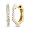 Thumbnail Image 1 of STUDIO BY KAY Diamond Hexagon Hoop Earrings 1/8 ct tw 10K Yellow Gold