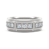 Thumbnail Image 3 of Men's THE LEO First Light Diamond Trios Wedding Band 3/4 ct tw 14K White Gold