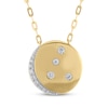 Thumbnail Image 1 of STUDIO BY KAY Diamond Moon & Stars Medallion Necklace 1/5 ct tw 10K Yellow Gold 18&quot;