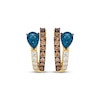 Thumbnail Image 2 of Le Vian Good Karma Pear-Shaped Blue Topaz Hoop Earrings 5/8 ct tw Diamonds 14K Honey Gold