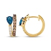 Thumbnail Image 3 of Le Vian Good Karma Pear-Shaped Blue Topaz Hoop Earrings 5/8 ct tw Diamonds 14K Honey Gold