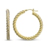 Thumbnail Image 1 of Reaura Diamond-Cut Twist Hoop Earrings Repurposed 14K Yellow Gold 33mm