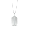 Thumbnail Image 0 of Men's Diamond Double-Sided Dog Tag Necklace 1/5 ct tw Sterling Silver 22"