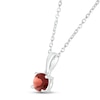 Thumbnail Image 2 of Garnet Birthstone Necklace Sterling Silver 18&quot;