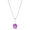 Thumbnail Image 0 of Amethyst Birthstone Necklace Sterling Silver 18"