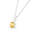 Thumbnail Image 2 of Citrine Birthstone Necklace Sterling Silver 18&quot;