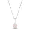 Thumbnail Image 1 of Lab-Created Opal Birthstone Necklace Sterling Silver 18&quot;