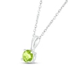 Thumbnail Image 2 of Peridot Birthstone Necklace Sterling Silver 18&quot;