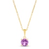 Thumbnail Image 0 of Amethyst Birthstone Necklace 10K Yellow Gold 18"