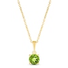 Thumbnail Image 0 of Peridot Birthstone Necklace 10K Yellow Gold 18"