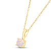 Thumbnail Image 2 of Lab-Created Opal Birthstone Necklace 10K Yellow Gold 18&quot;