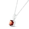 Thumbnail Image 2 of Garnet Birthstone Necklace Sterling Silver 18&quot;