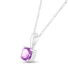 Thumbnail Image 2 of Amethyst Birthstone Necklace Sterling Silver 18&quot;