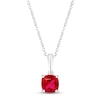 Thumbnail Image 1 of Lab-Created Ruby Birthstone Necklace Sterling Silver 18&quot;