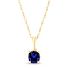 Thumbnail Image 1 of Blue Lab-Created Sapphire Birthstone Necklace 10K Yellow Gold 18&quot;