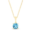 Thumbnail Image 1 of Swiss Blue Topaz Birthstone Necklace 10K Yellow Gold 18&quot;