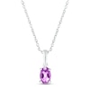 Thumbnail Image 1 of Amethyst Birthstone Necklace Sterling Silver 18&quot;