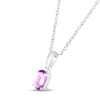 Thumbnail Image 2 of Amethyst Birthstone Necklace Sterling Silver 18&quot;