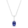 Thumbnail Image 0 of Blue Lab-Created Sapphire Birthstone Necklace Sterling Silver 18"
