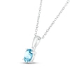 Thumbnail Image 2 of Swiss Blue Topaz Birthstone Necklace Sterling Silver 18&quot;