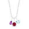 Thumbnail Image 4 of Swiss Blue Topaz Birthstone Necklace Sterling Silver 18&quot;