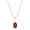 Thumbnail Image 0 of Garnet Birthstone Necklace 10K Rose Gold 18"