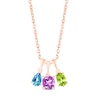 Thumbnail Image 2 of Garnet Birthstone Necklace 10K Rose Gold 18"