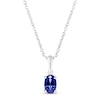 Thumbnail Image 1 of Blue Lab-Created Sapphire Birthstone Necklace 10K White Gold 18&quot;