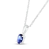 Thumbnail Image 2 of Blue Lab-Created Sapphire Birthstone Necklace 10K White Gold 18&quot;