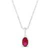 Thumbnail Image 1 of Lab-Created Ruby Birthstone Necklace 10K White Gold 18&quot;