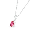 Thumbnail Image 2 of Lab-Created Ruby Birthstone Necklace 10K White Gold 18&quot;