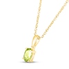 Thumbnail Image 2 of Peridot Birthstone Necklace 10K Yellow Gold 18&quot;