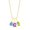 Thumbnail Image 3 of Peridot Birthstone Necklace 10K Yellow Gold 18&quot;