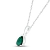 Thumbnail Image 1 of Lab-Created Emerald Birthstone Necklace Sterling Silver 18"