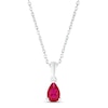 Thumbnail Image 1 of Lab-Created Ruby Birthstone Necklace Sterling Silver 18&quot;