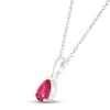 Thumbnail Image 2 of Lab-Created Ruby Birthstone Necklace Sterling Silver 18&quot;