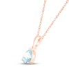 Thumbnail Image 2 of Aquamarine Birthstone Necklace 10K Rose Gold 18&quot;