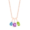 Thumbnail Image 3 of Aquamarine Birthstone Necklace 10K Rose Gold 18&quot;