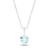 Thumbnail Image 1 of Aquamarine Birthstone Necklace Sterling Silver 18&quot;