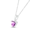 Thumbnail Image 2 of Amethyst Birthstone Necklace Sterling Silver 18&quot;