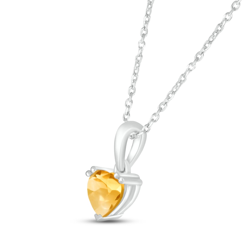 Main Image 2 of Citrine Birthstone Necklace Sterling Silver 18&quot;