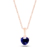 Thumbnail Image 1 of Blue Lab-Created Sapphire Birthstone Necklace 10K Rose Gold 18&quot;