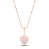 Thumbnail Image 1 of Lab-Created Opal Birthstone Necklace 10K Rose Gold 18&quot;