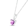 Thumbnail Image 1 of Amethyst Birthstone Necklace 10K White Gold 18"
