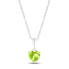 Thumbnail Image 1 of Peridot Birthstone Necklace 10K White Gold 18&quot;